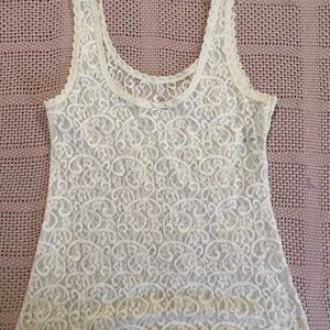 White Lace Tank Top